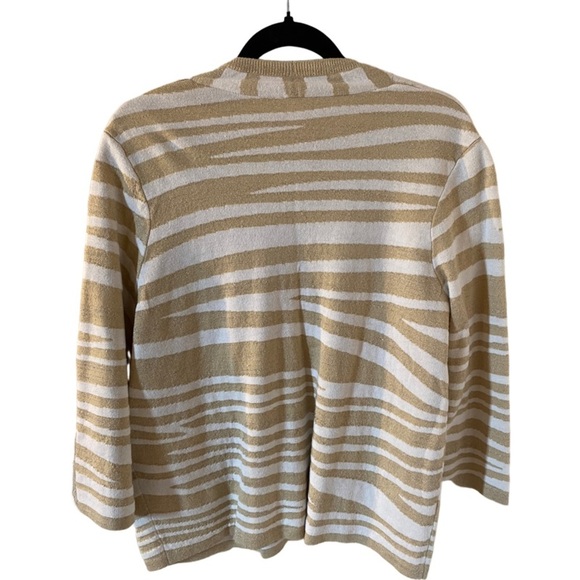 Chicos open front cardigan. Size L/12. Chicos size 2. Gold and white glittery. - Picture 12 of 15